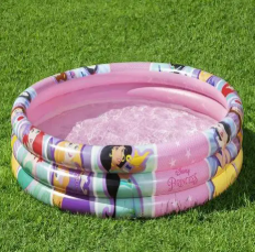 Piscina Tres Aros 122cm Diseño De Princesa Bestway 91047 Color Rosado