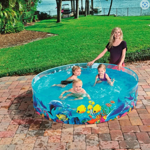 🐠💦 Alberca Circular Peces Piscina Grande 244 cm X 46 cm Multicolor 🌞 - Image 5
