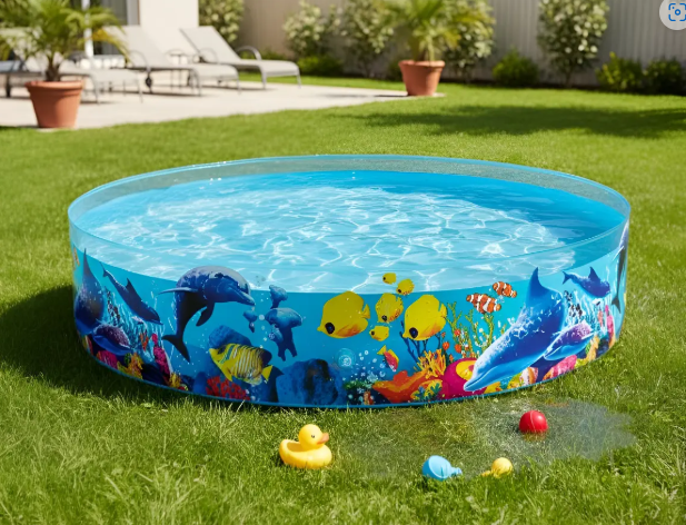 🐠💦 Alberca Circular Peces Piscina Grande 244 cm X 46 cm Multicolor 🌞
