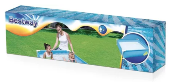 Alberca Estructural Cuadrada Bestway Con Capacidad De 365 Litros De 122cm De Largo X 122cm De Ancho Azul - Image 3