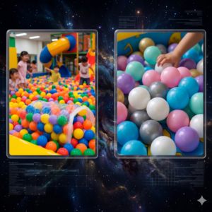 100 Pelotas Pelotas Para Piscina Neón o Pastel