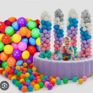 500 Pelotas Pelotas Para Piscina Neón o Pastel