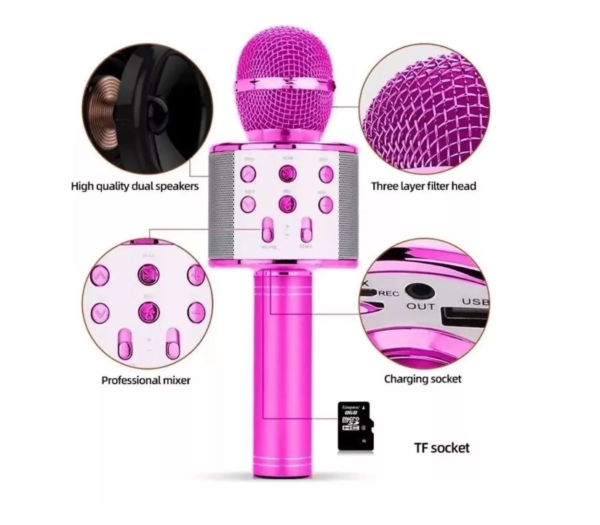 Micrófono Inalámbrico Karaoke Ws-858 Bluetooth - Image 10