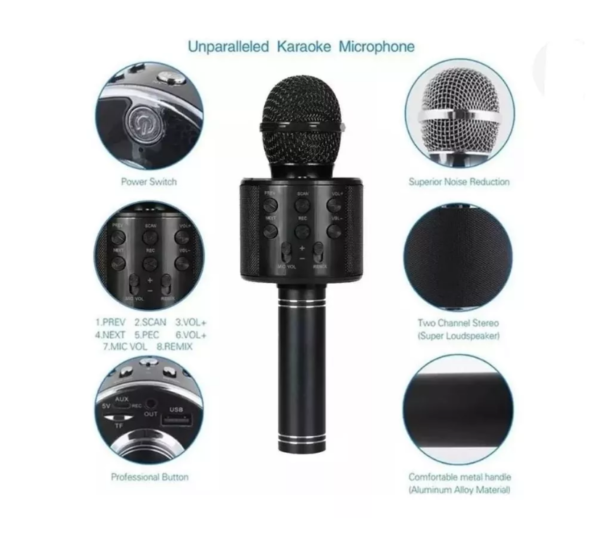 Micrófono Inalámbrico Karaoke Ws-858 Bluetooth - Image 7