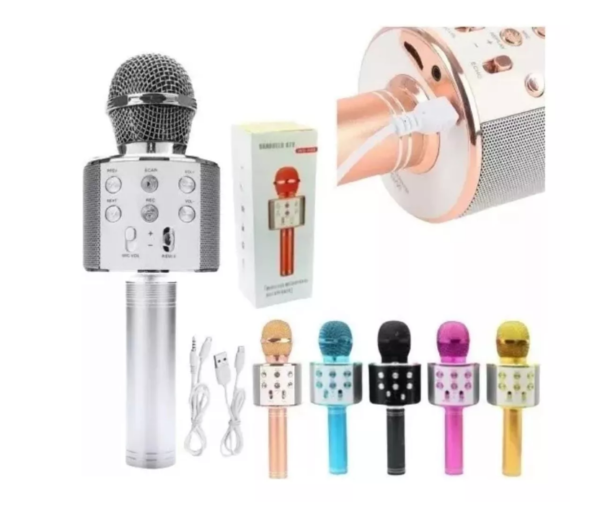 Micrófono Inalámbrico Karaoke Ws-858 Bluetooth