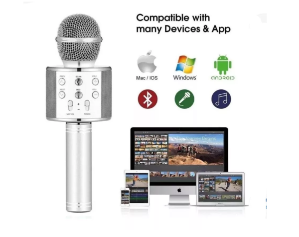Micrófono Inalámbrico Karaoke Ws-858 Bluetooth - Image 6