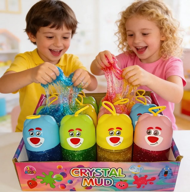 Slime x12 Para Niños Oso Estrellas Y Escarchado - Image 9