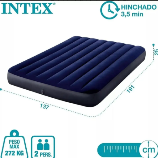 Colchón Inflable Intex Full Classic Downy 137cmx191cm - Image 4
