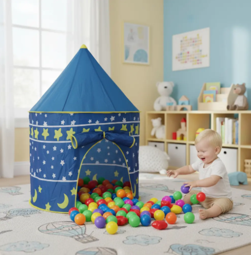🏰✨Carpa Castillo Mágica – Diversión en Casa! +100 Pelotas 🌙💖 - Image 20
