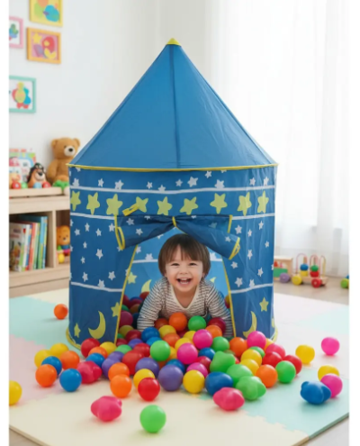 🏰✨Carpa Castillo Mágica – Diversión en Casa! +100 Pelotas 🌙💖 - Image 22