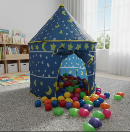 🏰✨Carpa Castillo Mágica – Diversión en Casa! +100 Pelotas 🌙💖 - Image 3