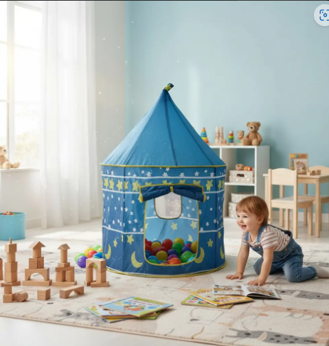 🏰✨Carpa Castillo Mágica – Diversión en Casa! +100 Pelotas 🌙💖 - Image 23