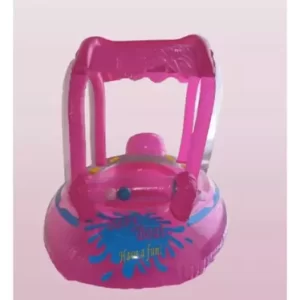 Flotador Con Techo Para Bebe 71cm Fucsia Mas Obsequio