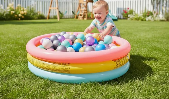 Piscina Inflable Intex 86cm X 25cm + 100 Pelotas + Inflador - Image 4