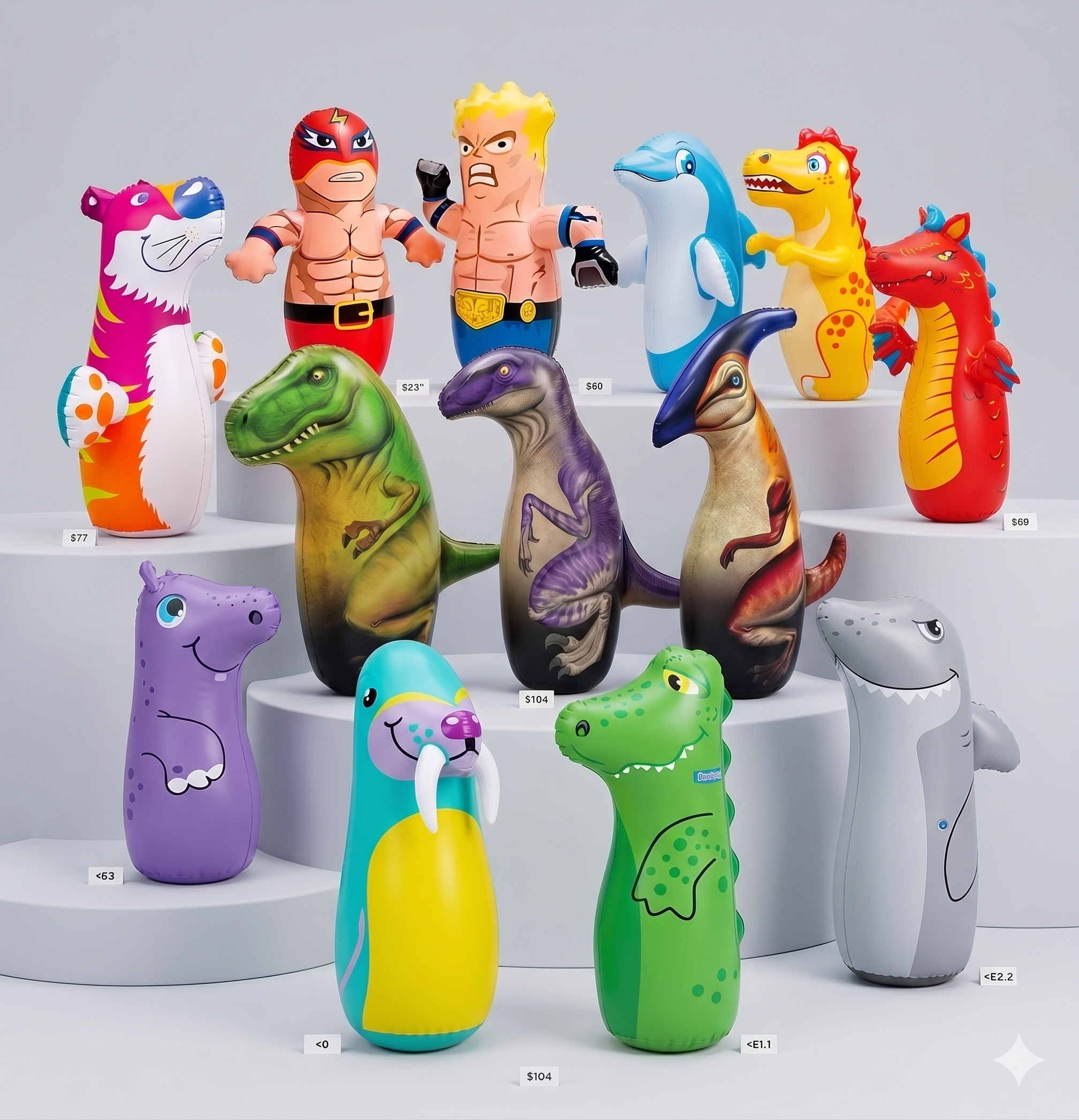 Boxeador Inflable Bestway y Intex ¡Diversión Garantizada! X Unidad