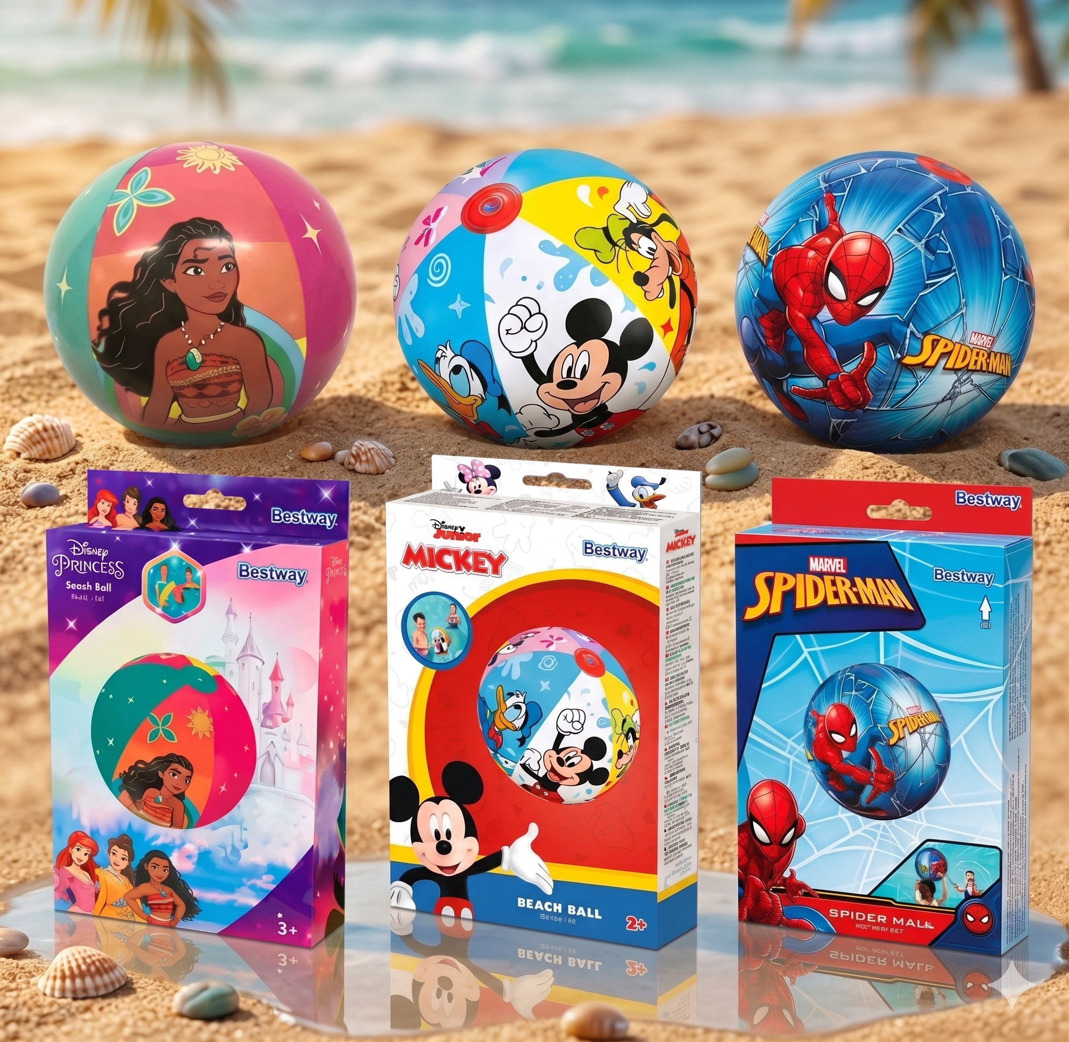 👇 🎯 Pelotas inflables con personajes (para piscina y playa) 🌈