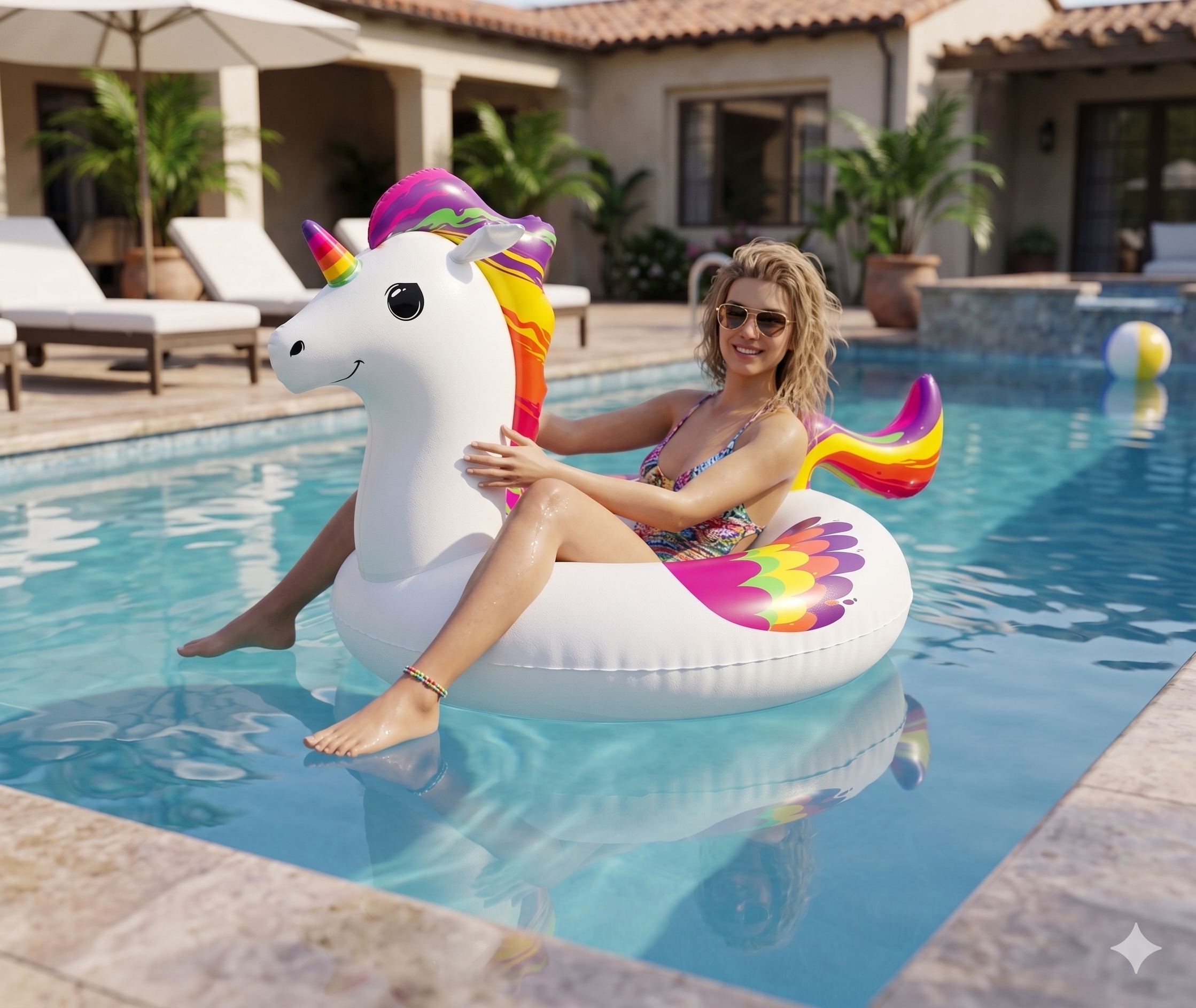 Flotador Unicornio Inflable Salvavidas Bestway 119cmx91cm - Image 2