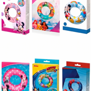 🌈🛟 Flotador Aro Personajes para Piscina 🐭🦩🐬