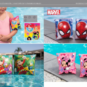 🌈🛟 Flotador de Brazos Personajes para Niños 🐭🦸‍♂️👸