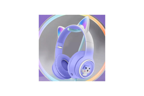 Audífonos Diadema Bluetooth Figura Gatito Akz-02
