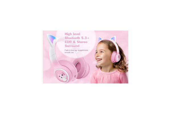 Audífonos Diadema Bluetooth Figura Gatito Akz-02 - Image 6