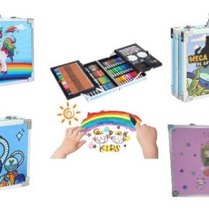 Kit Dibujo Maleta Colores Lápices Estuche Profesional 145 Piezas