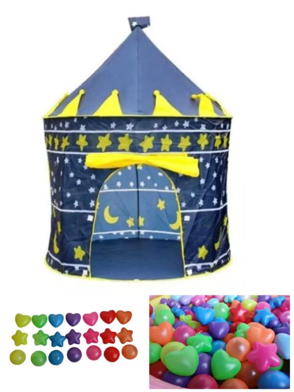 Carpa Castillo Cohete Niños y Niñas + 50 Pelotas - Image 3