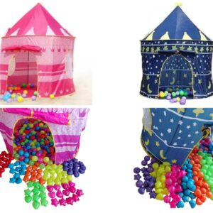 Carpa Castillo Cohete Niños y Niñas + 50 Pelotas