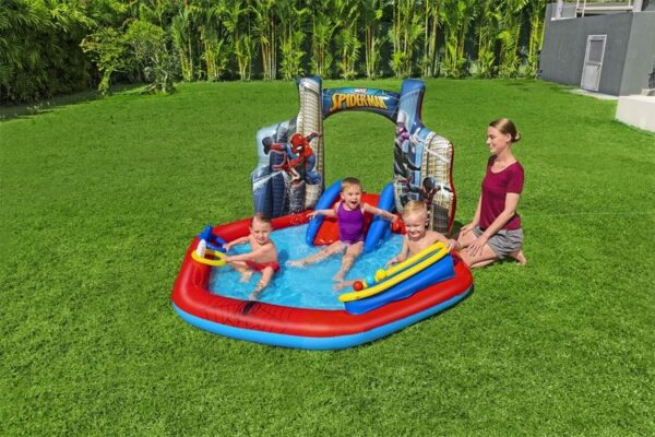 Centro Actividades Inflable Spiderman Con Resbaladilla Bestway 98793 - Image 5