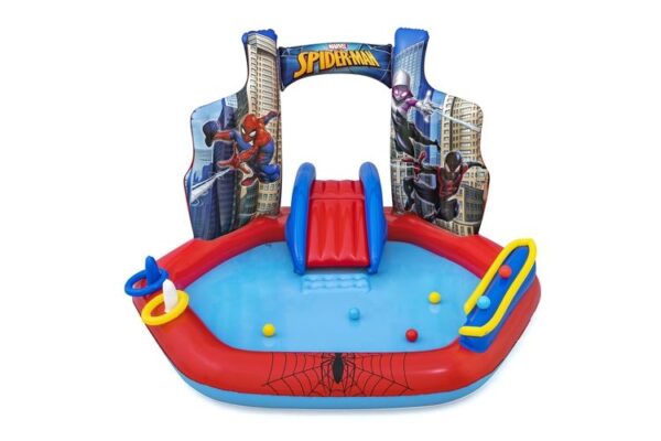 Centro Actividades Inflable Spiderman Con Resbaladilla Bestway 98793 - Image 2