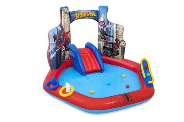 Centro Actividades Inflable Spiderman Con Resbaladilla Bestway 98793
