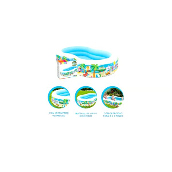 Piscina Inflable Ovalada Palmeras Intex 56490 - Image 2