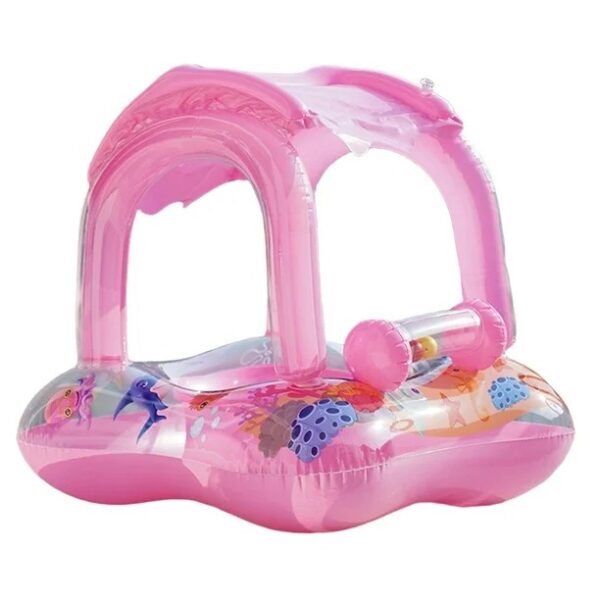 Bote Flotador Techo Para Bebes Rosado - Image 2