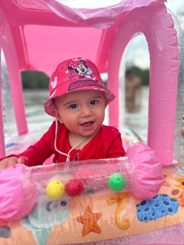 Bote Flotador Techo Para Bebes Rosado - Image 3