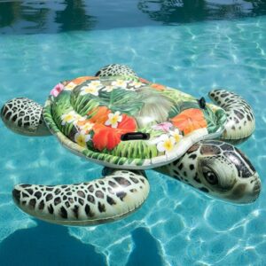 Flotador Inflable Tortuga Decorada Gigante Intex Color Verde