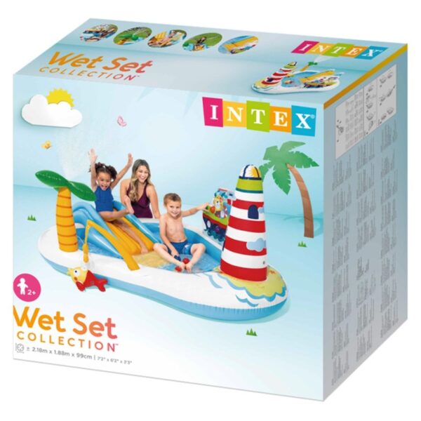 Juego Alberca Inflable Pesca Pez Tobogan Playcenter Intex