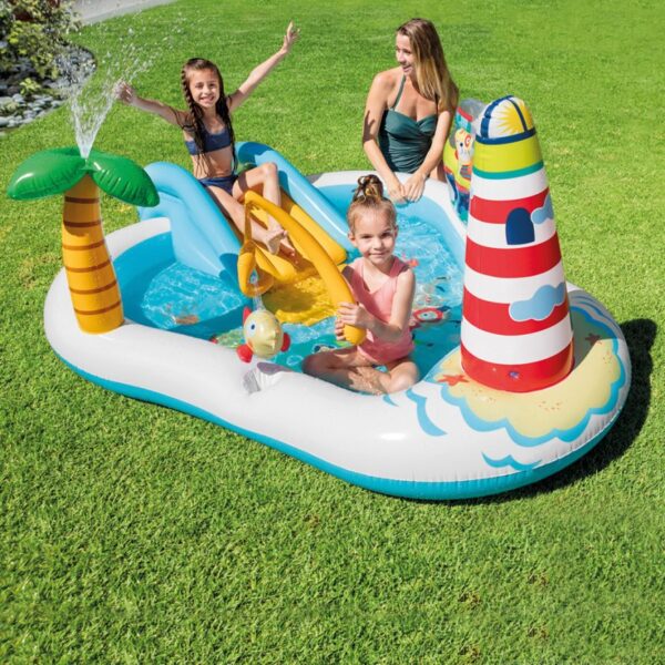 Juego Alberca Inflable Pesca Pez Tobogan Playcenter Intex - Image 5