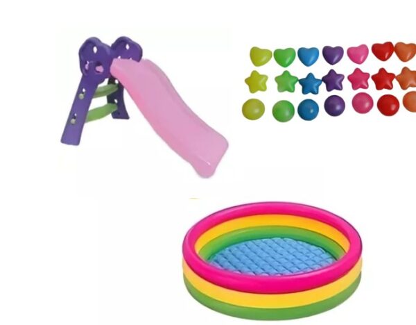 Piscina Inflable 114cm + 100 Pelotas + Inflador + 1 Rodadero Niña - Image 6