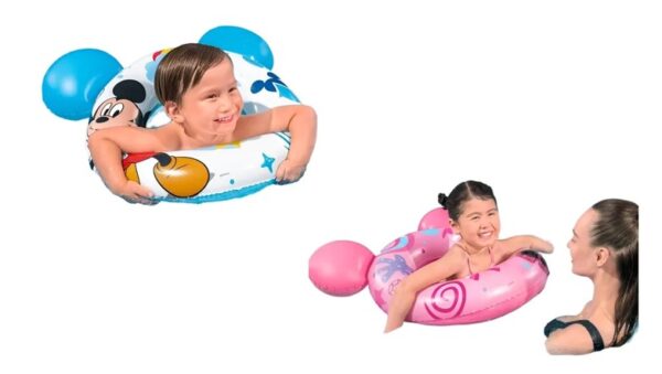 Flotador Infantil Orejitas De Minnie Y Mickey Bestway 9102n