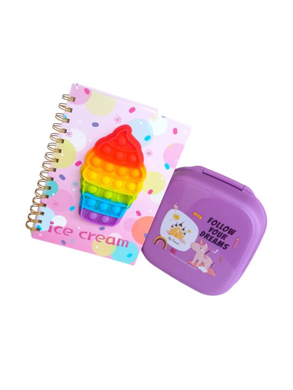 Kit Infantil Divertido Lonchera, Agenda Y Mini Resaltadores - Image 3