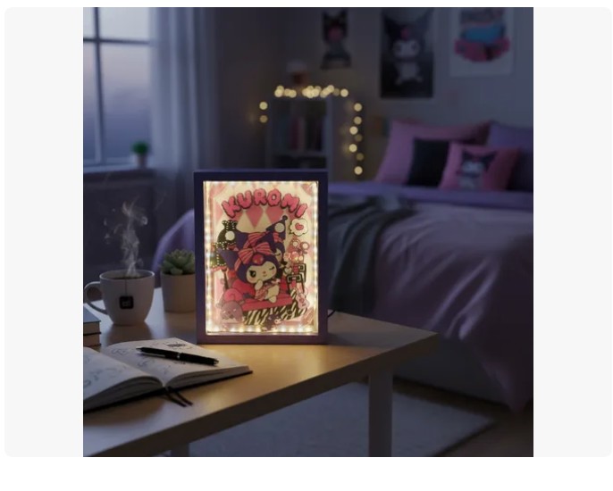 ✨🖼️ Lámpara Cuadro 3D Kuromi y Stitch 💡🌈 - Image 2