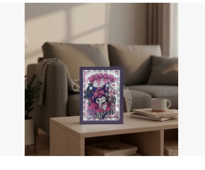 ✨🖼️ Lámpara Cuadro 3D Kuromi y Stitch 💡🌈 - Image 3