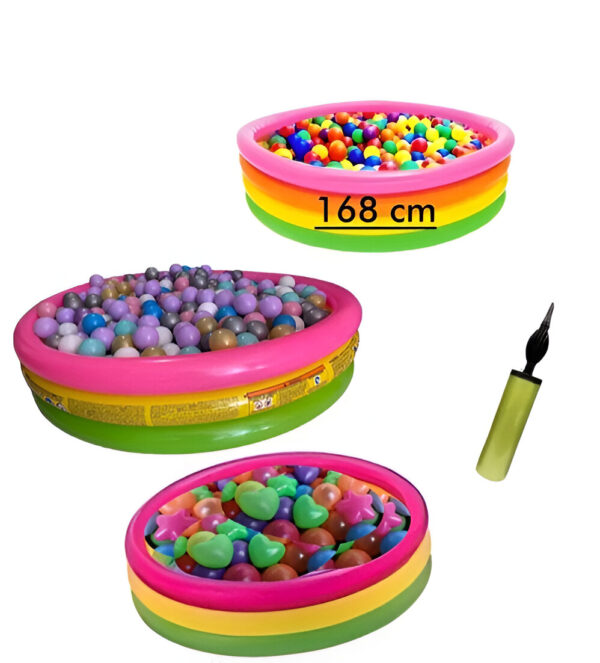 Piscina Inflable 168cm X 46cm + 250 Pelotas + Inflador