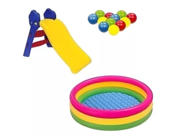 Piscina Inflable 114cm + 200 Pelotas + Inflador + 1 Rodadero Niños - Image 5