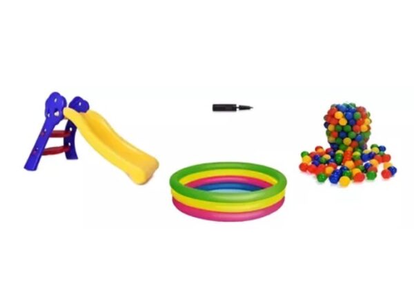 Piscina Inflable 114cm + 100 Pelotas + Inflador + 1 Rodadero Niño - Image 4