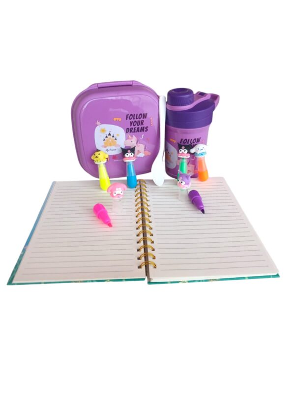 Kit Infantil Divertido Lonchera, Agenda Y Mini Resaltadores - Image 8