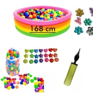 Piscina Inflable 168cm X 46cm + 300 Pelotas + Inflador