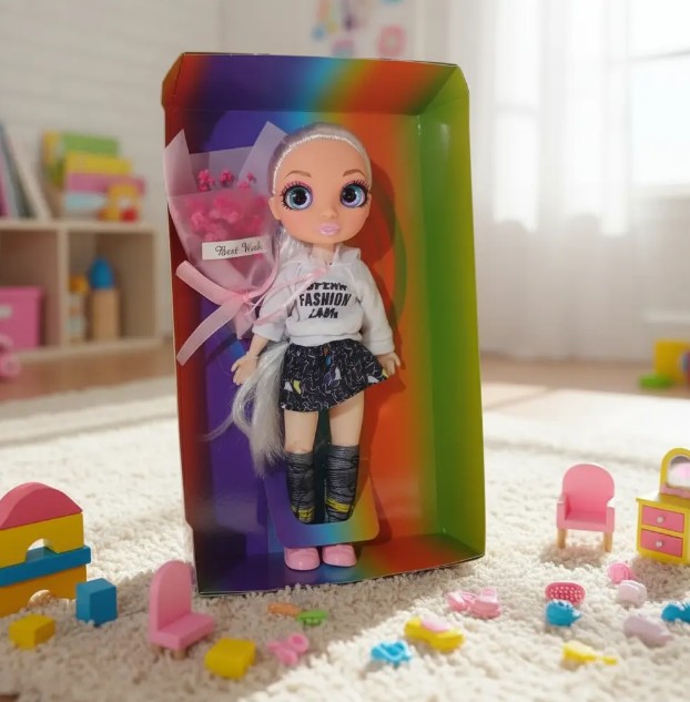 Muñeca Moda Rainbon Higo Con Accesorio - Image 6