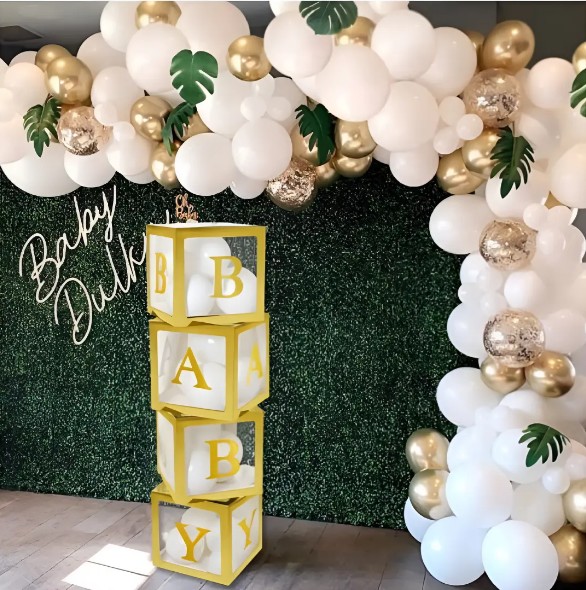 Caja Cubo Baby Decorativo Para Globos X4 Unidades - Image 9