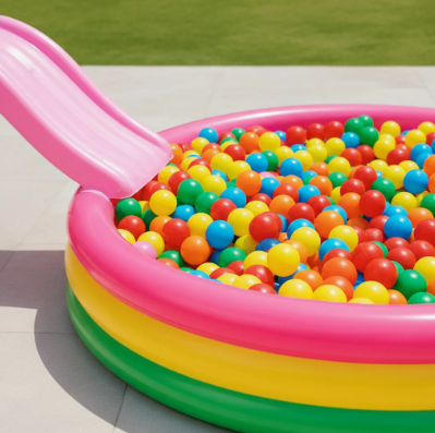 Combo Piscina Inflable 147cm + Deslizador Niña + 300 Pelotas - Image 2